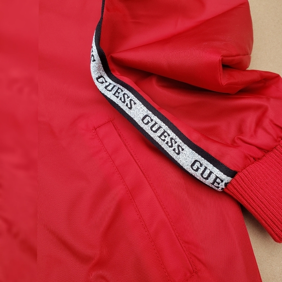 NEW GUESS Zoe Logo Bomber GIRLS Jacket SZ 10 - Picture 3 of 6